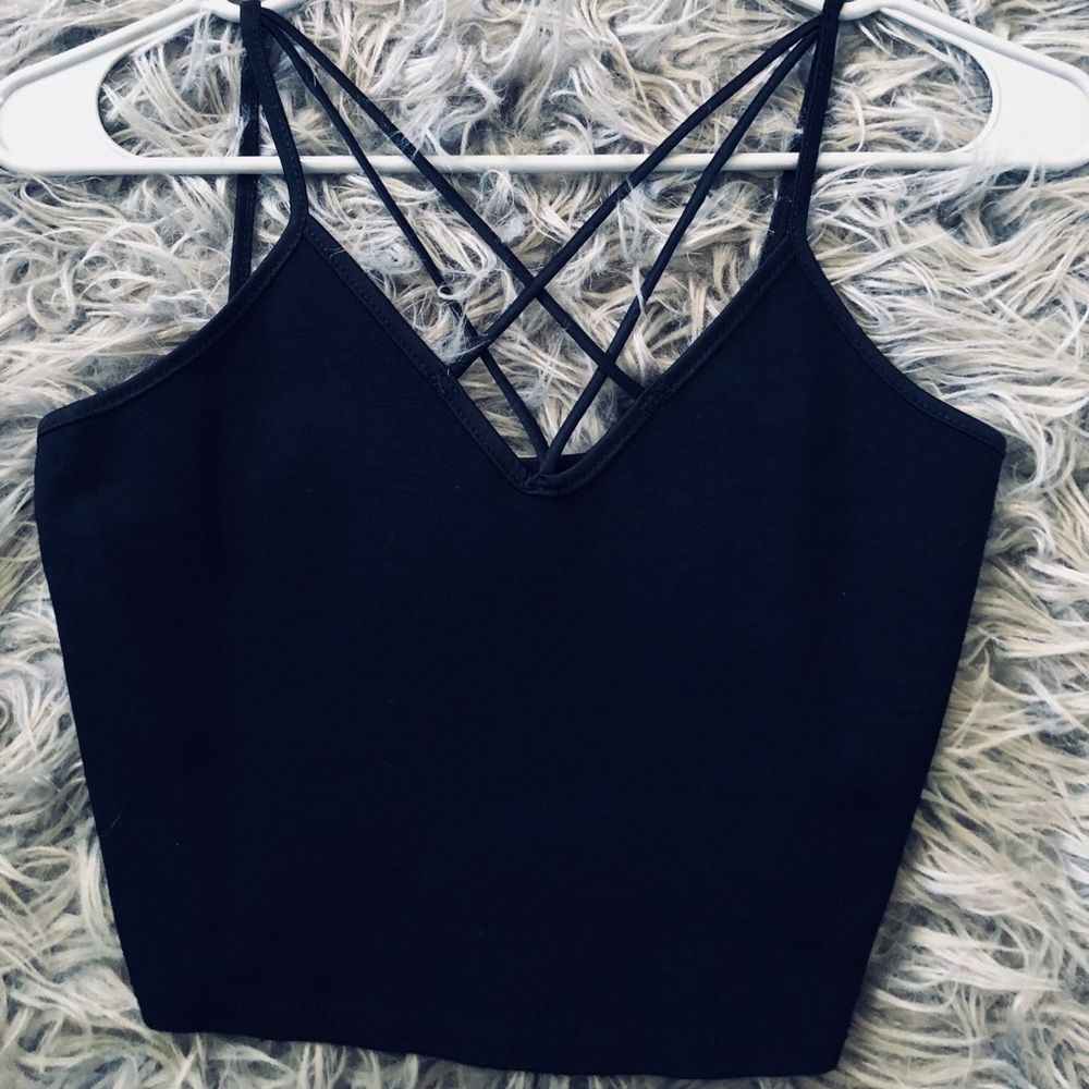 Black Crop top